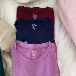 Lot of 3 j crew perfect fit long sleeve tee small S